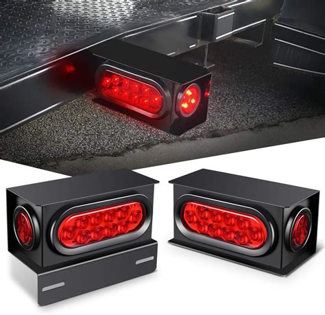 steel box trailer lights with back up light|tail lights for box trucks.